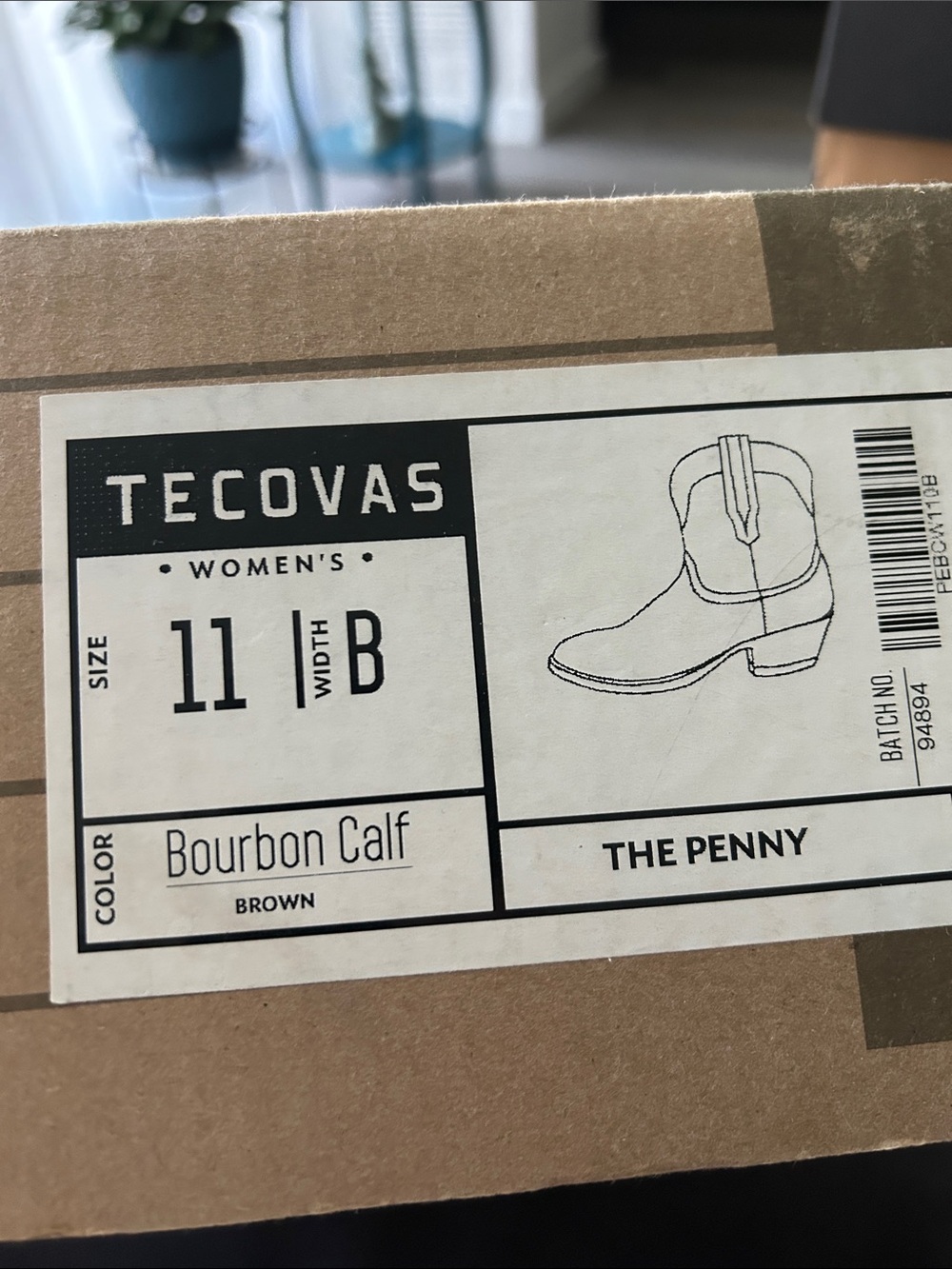 Tecovas The Penny Bourbon Calf Brown Women's Ankle Boots